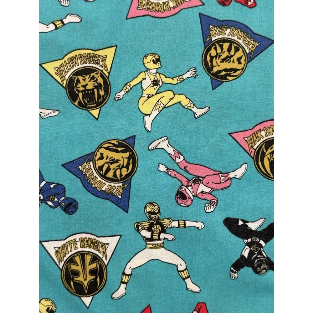 RARE Vintage Mighty Morphin 1995‎ Saban Power Rangers Teal Hand-Made Pillow Case